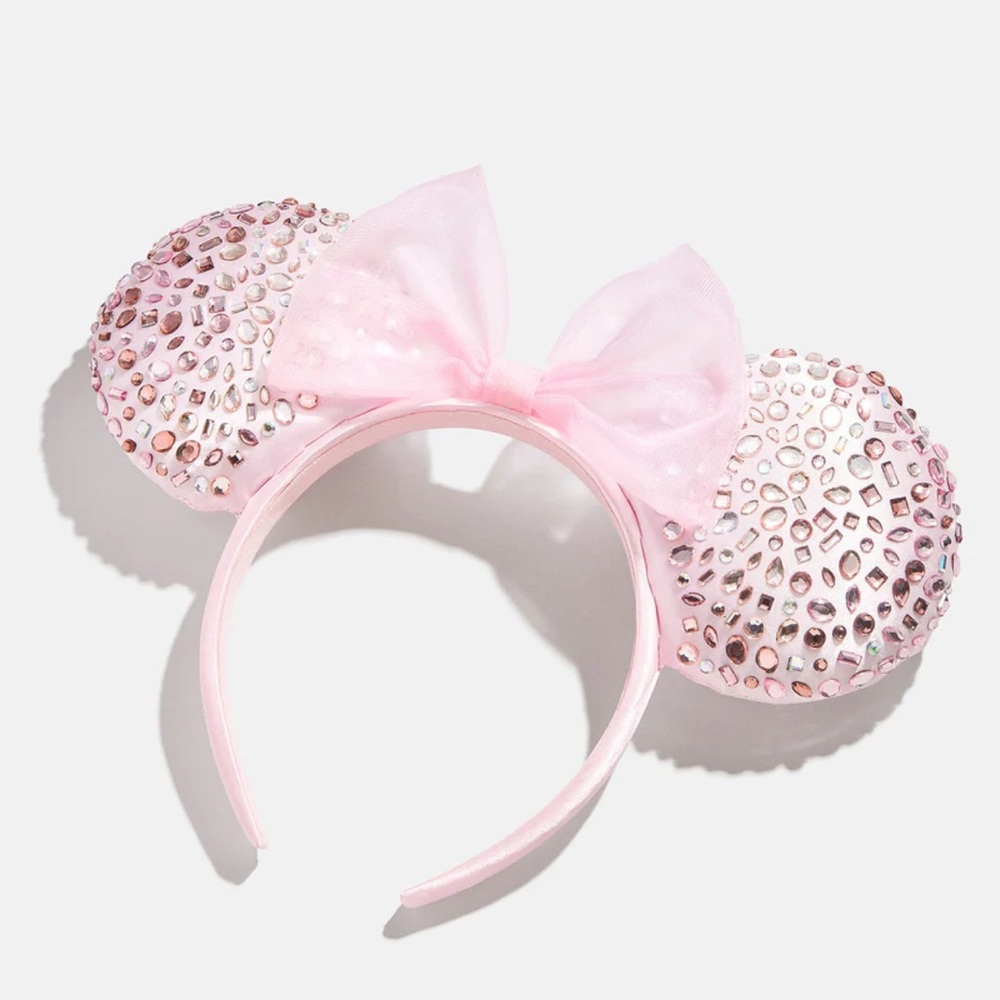 Pink Rhinestone Mouse Ears Headband